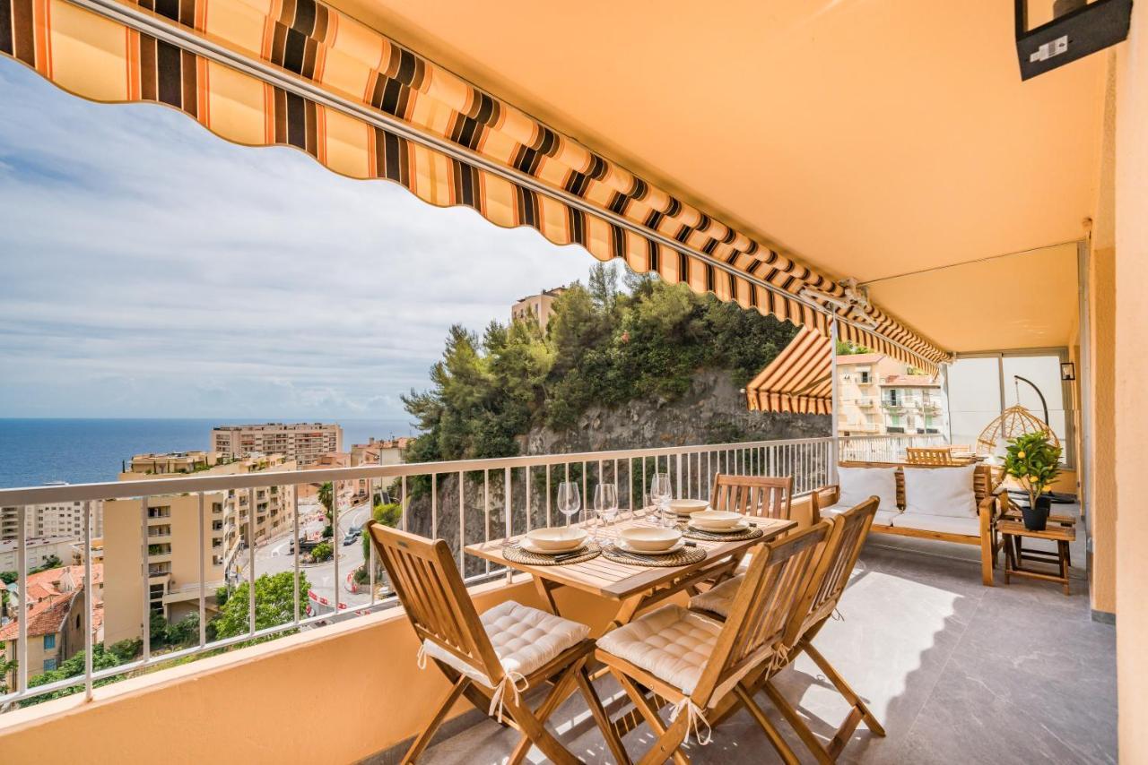 Baie De Monaco - Terrasse Vue Mer - Parking - Af ボーソレイユ エクステリア 写真