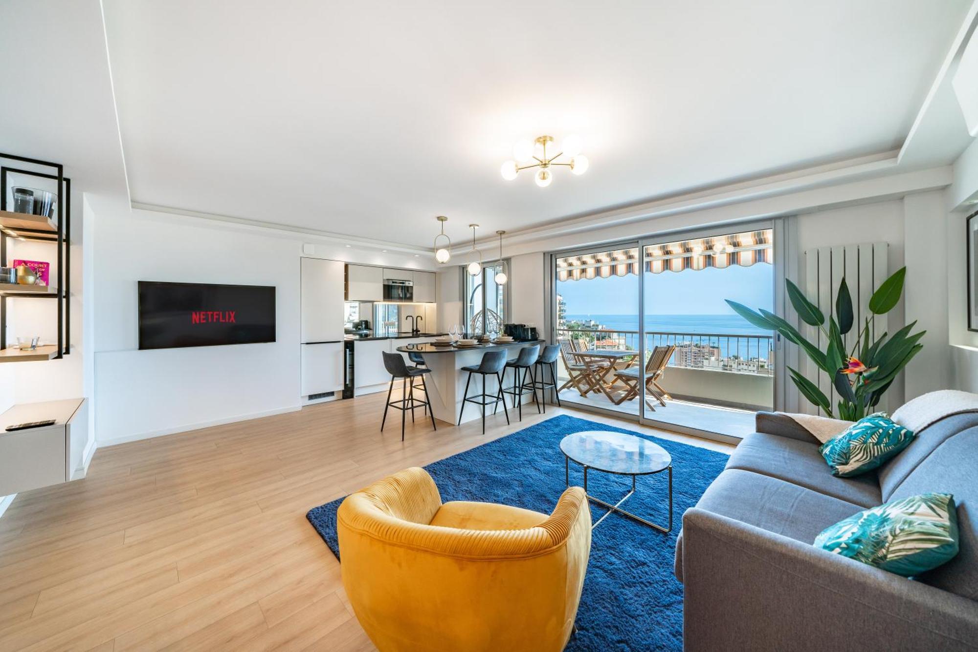 Baie De Monaco - Terrasse Vue Mer - Parking - Af ボーソレイユ エクステリア 写真